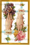 Victorian Hands & Flowers Scrap Sheet