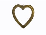 Open Heart Vintage Brass Charms (6)