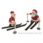 Skiing Santa Claus Miniature (3)