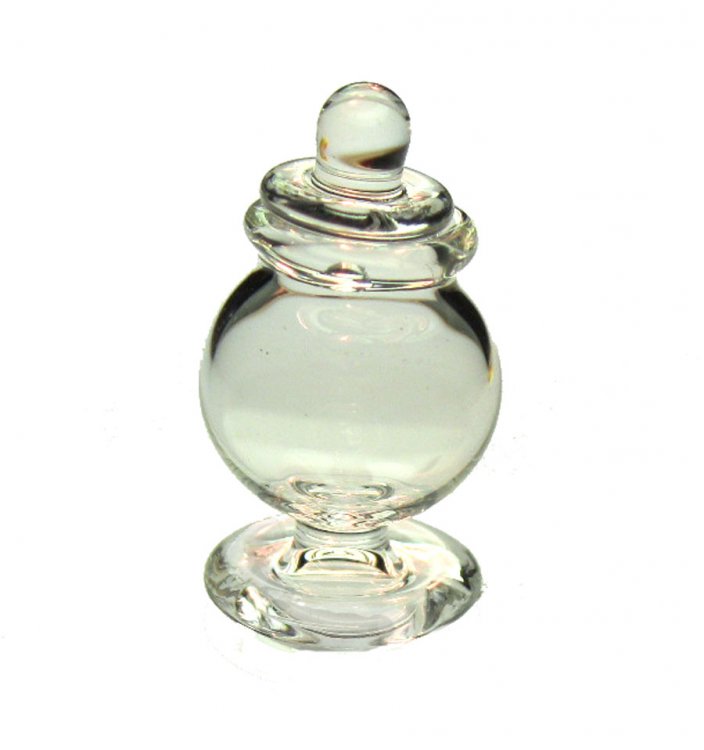 Glass Jar and Lid Miniature (1) - Click Image to Close