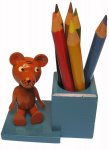 Bear Vintage Wooden Pencil Holder, Germany