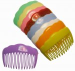 1pc Colorful Vintage Plastic Hair Comb