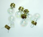 Miniature 6 pc Vintage Glass Ornaments