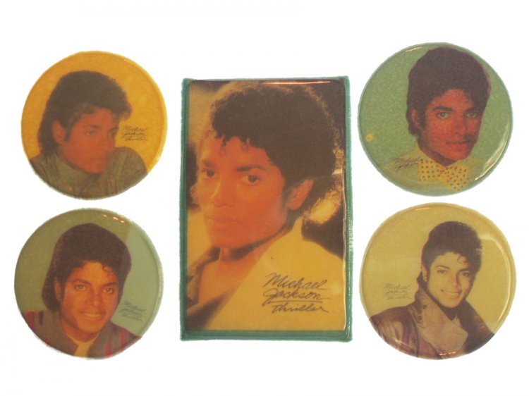Vintage Michael Jackson Puffy Stickers (5) - Click Image to Close