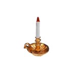 White Candlestick in Holder Miniature