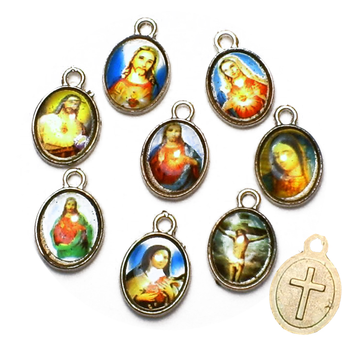 TINY Religious Saints Charms (6) - Click Image to Close