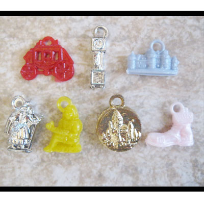 Vintage Plastic Fairytale Charms (10) - Click Image to Close