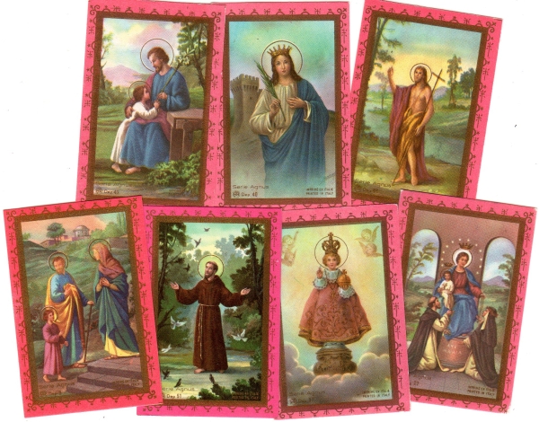 Vintage Mini Catholic Saint Images (7) - Click Image to Close