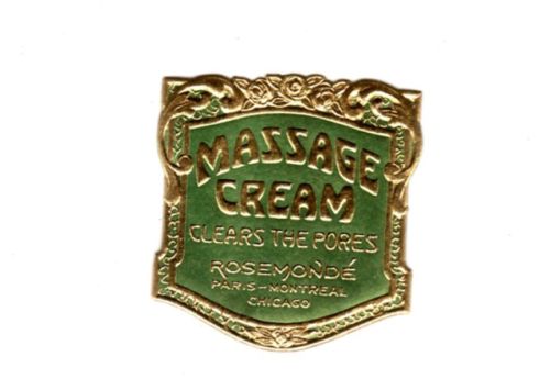 Fancy MASSAGE CREAM Vintage Cosmetic Label (1) - Click Image to Close