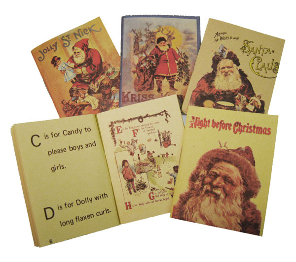 Set of 5 Different Miniature Christmas Books - Click Image to Close