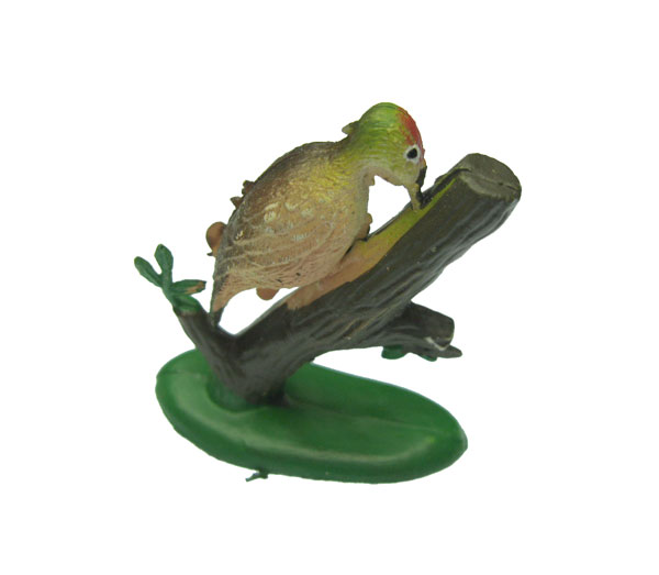 Woodpecker on a Branch Vintage Miniature - Click Image to Close