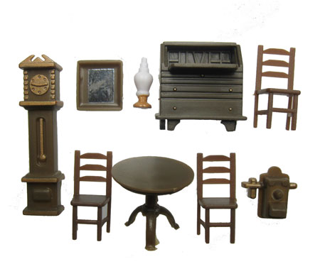 Mini Dollhouse Furniture Set : Living Room - Click Image to Close