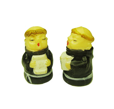 Monk Vintage Miniature Plastic Figure (1) - Click Image to Close