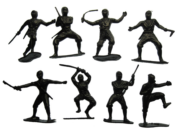 Ninja Warrior Plastic Figures (3) - Click Image to Close