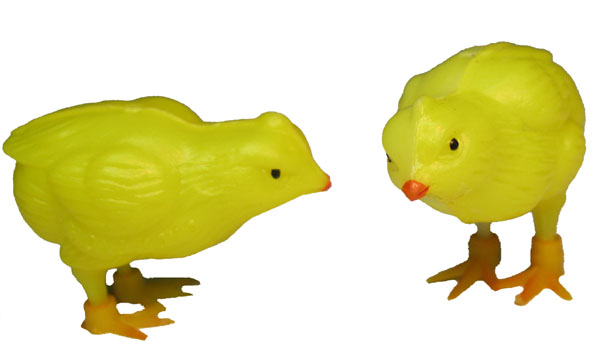 Yellow Baby Chick Hollow Plastic Vintage Miniature (1) - Click Image to Close