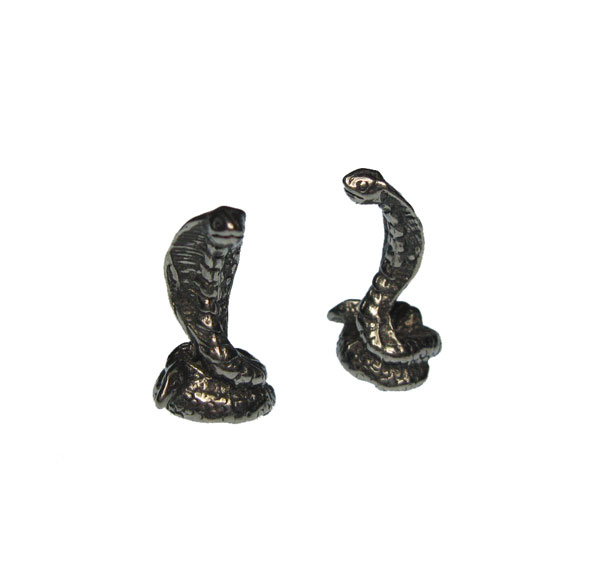 Pewter Miniature Cobra Snake (1) - Click Image to Close