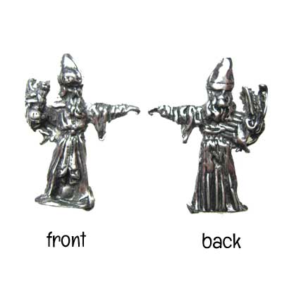 Pewter Miniature Wizard with Creature (1) - Click Image to Close