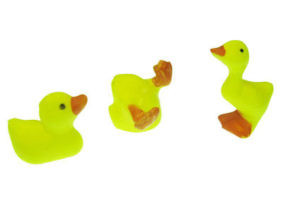 3pc Yellow Duck Vintage Miniatures - Click Image to Close