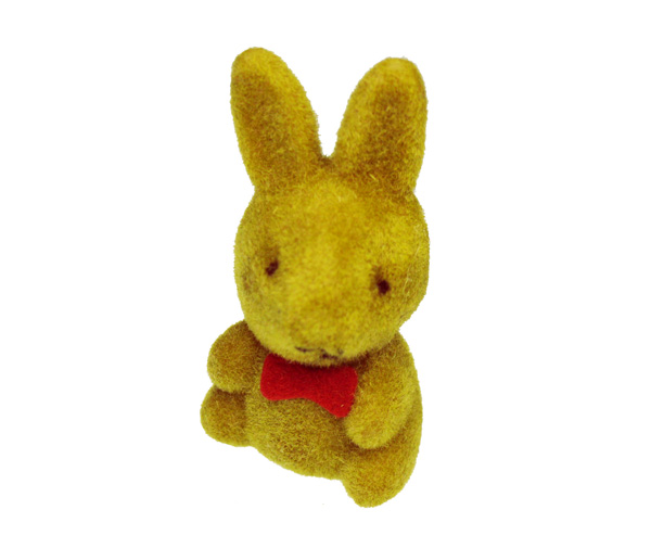 Flocked Brown Bunny Rabbit Miniatures (3) - Click Image to Close