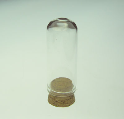 Glass Dome Corked Mini Vials (2) - Click Image to Close
