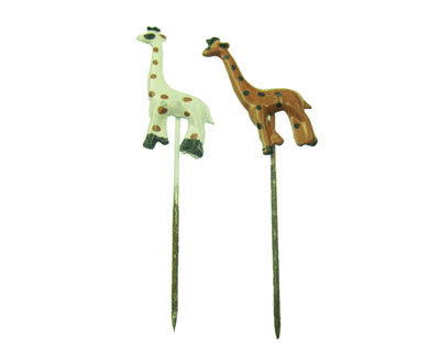 Enamel Giraffe Vintage Stick Pin (3) - Click Image to Close