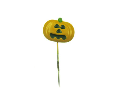 Enamel Vintage Jack O' Lantern Pumpkin Stick Pins (3) - Click Image to Close