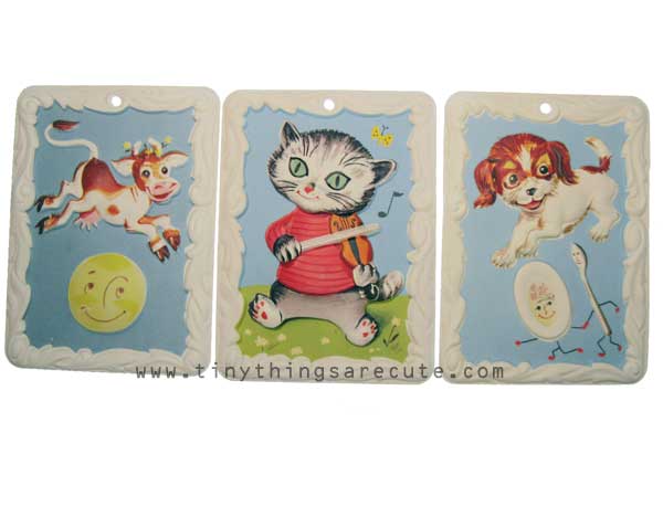 HEY DIDDLE, DIDDLE Vintage Plaque Set - Click Image to Close