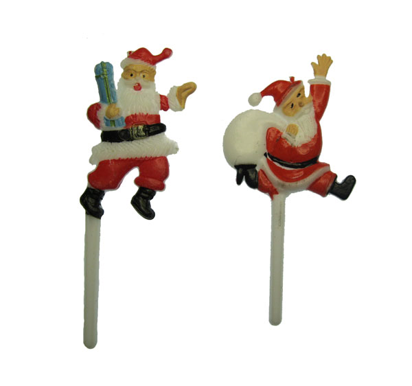 Santa Claus Plastic Picks (6) - Click Image to Close