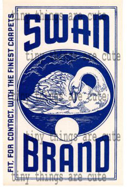 Vintage Broom Label : Swan Brand - Click Image to Close