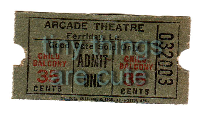 ARCADE THEATRE Vintage Tickets (12) - Click Image to Close