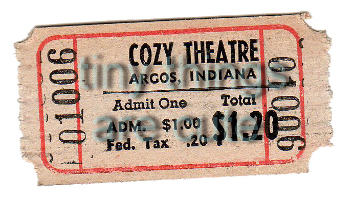 COZY THEATRE Vintage Tickets (12) - Click Image to Close