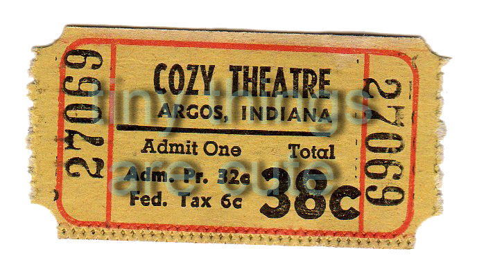 COZY THEATRE Vintage Tickets (12) - Click Image to Close