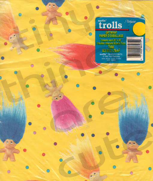 Norfin Troll Polka Dot Vintage Giftwrap - Click Image to Close