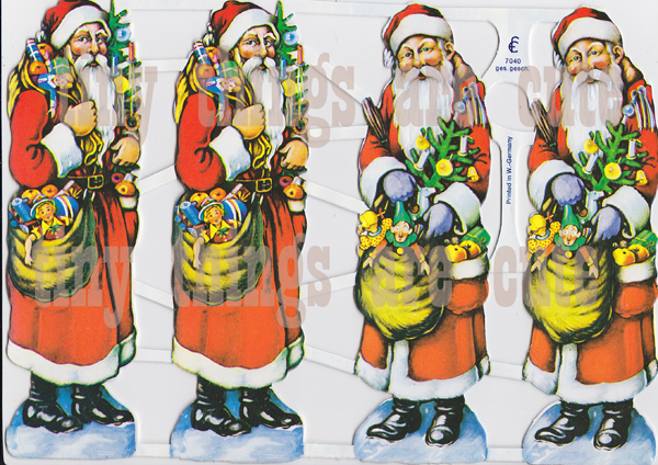 Large Santa Scrap Sheet - Click Image to Close