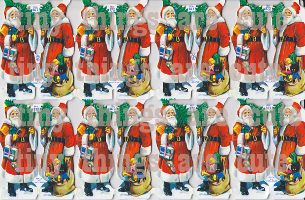 Scrap Sheet of Little Santas - Click Image to Close