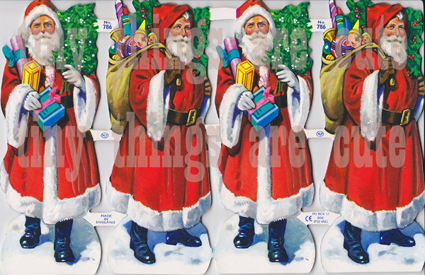 Large Santa Scrap Sheet - Click Image to Close
