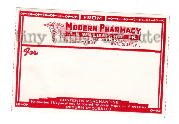 Gummed Vintage Pharamcy Labels (6) - Click Image to Close