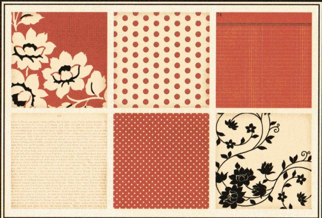 Mini Paper Pack: Vintage Red - Click Image to Close