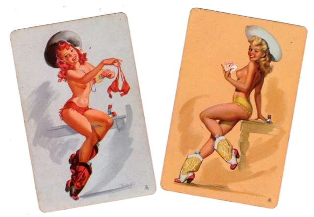 Strip Poker Pin-up Vintage Playing Card (2) - Click Image to Close