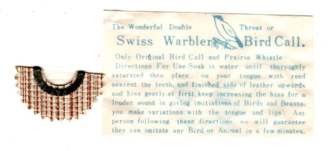 Swiss Warbler Vintage Bird Call (1) - Click Image to Close