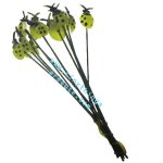 Yellow Ladybug Vintage Wired Miniatures (12) Yellow Ladybug Vintage Wired Miniatures (12)